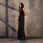 Eclipse of Echoes – Chikankari Embroidered Gown