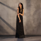Eclipse of Echoes – Chikankari Embroidered Gown