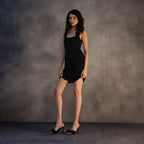 Midnight Sonnet - Silk Georgette Shift Dress