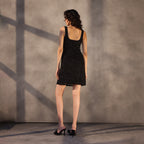 Midnight Sonnet - Silk Georgette Shift Dress