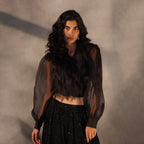 Midnight Tapestry – Black Chikankari Royal Skirt