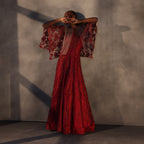 Scarlet Illusion – Ruby Lace Cape