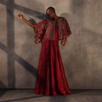 Scarlet Illusion – Ruby Lace Cape