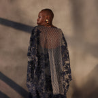 Midnight Seraph – Sapphire Lace Cape