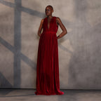 Scarlet Eclipse – Velvet Plunge Gown