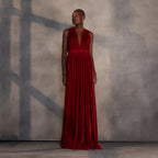 Scarlet Eclipse – Velvet Plunge Gown