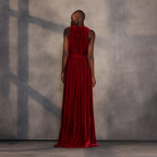 Scarlet Eclipse – Velvet Plunge Gown
