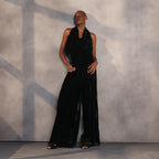 Emerald Embrace Velvet Jumpsuit