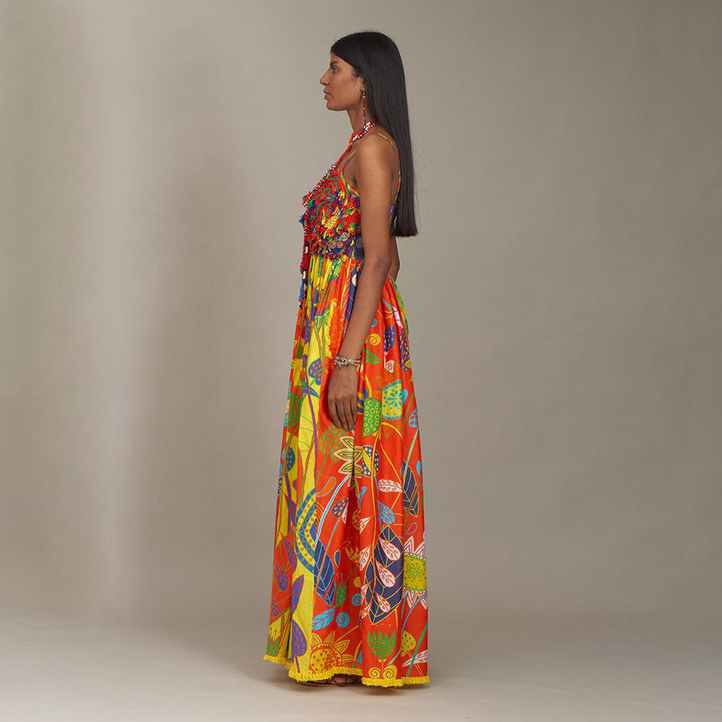 Willow Corset Spaghetti Dress Forest Wonderland
